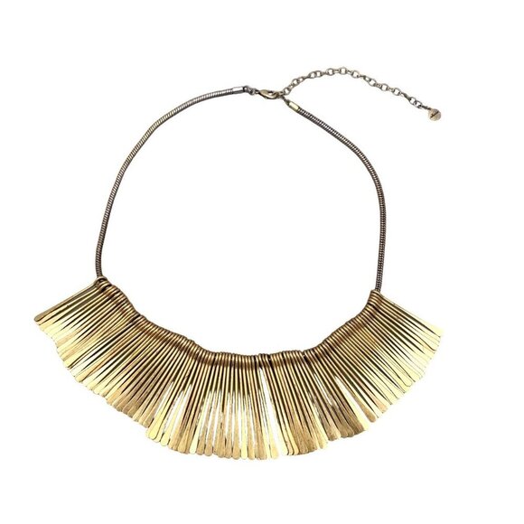 Stella & Dot Jewelry - Stella & Dot Fringe Tassel Necklace Gold Tone 17-21 Inch Lobster Closure